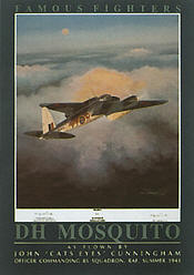Famous Fighters De Havilland Mosquito aviation art print by Mark Postlethwaite