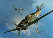 Hartmann's Last Victory, Me-109K Erich Hartmann aviation art print by Mark Postlethwaite