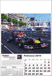 Formel-1 Grand Prix Motorsport Kalender 2014, Sebastian Vettel im Red Bull, Monaco 2012