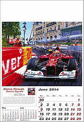 Formula One Grand Prix Art Calendar 2014, Fernando Alonso im Ferrari