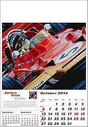 F1 Grand Prix Motorsport Kunst Kalender 2014, Jochen Rindt im Lotus