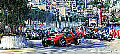 First Corner - Monaco Grand Prix 1959, Motorsport Kunstdruck von Nicholas Watts