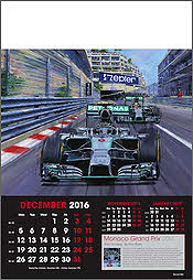 Grand Prix Formel-1 Kunst-Kalender 2016 Dezember - Nico-Rosberg von Nicholas Watts
