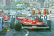 Jody Scheckter 1979, Ferrari 312T Monaco F1 Motorsport Kunstdruck von Nicholas Watts