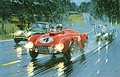 Le Mans 1954, Ferrari 375Plus motorsport art print by Nicholas Watts