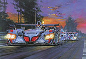 Le Mans 2004, Audi R8 motorsport art print by Nicholas Watts
