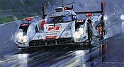Le Mans 2014 Victory for Audi - Audi R18 e-tron Motorsport Art Print by Nicholas Watts
