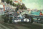 Monaco Grand Prix 1973, Jackie Stewart Tyrrell F1 motorsport art print by Nicholas Watts