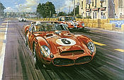 Mulsanne Shadows, Ferrari 330LM Le Mans motorsport art print by Nicholas Watts