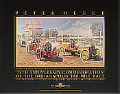 Indianapolis 500 - Art Poster for the 75th anniverary of the 500 mile race by Peter-Helck