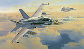 F/A-18C Hornet Luftfahrt-Kunstdruck von Philip West