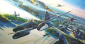 Dawn Intrusion, Me-262 aviation art print by Robert-Bailey