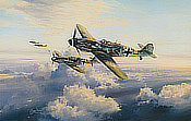 Ace of Aces - Erich Hartmann's Me-109G,Aviation Art by Robert Tailor