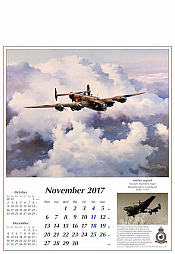 Aviation Art Calendar 2017 November Halifax by Robert Taylor