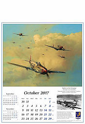Aviation Art Calendar 2017 October P51D Mustang by Robert Taylor