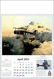Aviation Art Calendar 2015, SE5A-Biplane by Robert Taylor