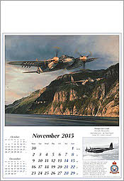 Aviation Art Calendar 2015, de Havilland Mosquito von Robert Taylor