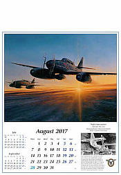 Flugzeug Kalender 2017 August Messerschmitt Me262 Luftfahrtkunst von Robert Taylor