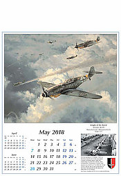 WWII Aviation Art Calendar 2018 May Messerschmitt Bf-109 JG52 by Robert Taylor