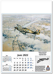 Aircraft Calendar 2023 Warbird Hawker Hurricane - June