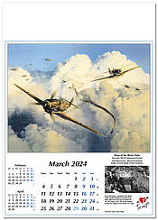 Flugzeugkalender 2024 Reach for the Sky Messerschmitt Bf 109 - Maerz