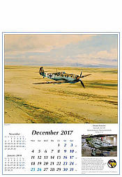 Luftfahrt Kalender 2017 Dezember Messerschmitt Me109 Luftfahrtkunst von Robert Taylor