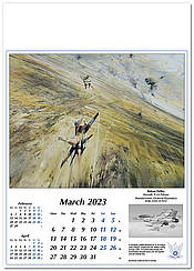 Military Aircraft Calendar 2023 F16 Falcon - March