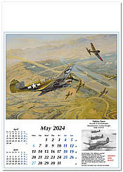 Luftfahrtkunst Kalender 2024 P40 Warhawk Robert Taylor - Mai