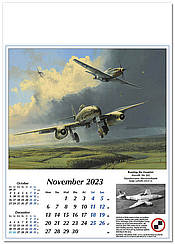 Aviation Art Calendar 2023 Robert Taylor Luftwaffe Me 262 - November