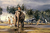 Puttalam Elephants, F4U Corsair flight operations in Ceylon aviation art print by Robert Taylor