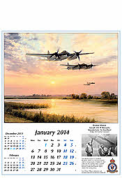 Flugzeug Kalender 2014 Reach for the Sky, De Havilland Mosquito Aviation Art