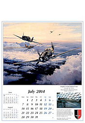 Flugzeugkalender Reach for the Sky 2014, Me-109 Luftfahrtkunst von Robert Taylor