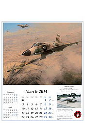Aviation Art Calendar Reach for the Sky 2014 Dassault Mirage F-1