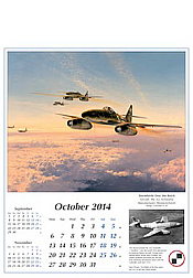 Luftfahrtkunst Kalender 2014 Reach for the Sky, Me-262 von Robert Taylor