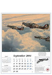 Reach for the Sky Aviation Art Calendar 2014, Hawker Hurricanes by Robert Taylor