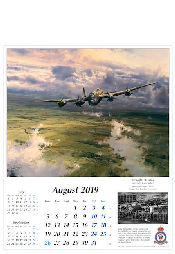 Luftfahrtkunst Kalender 2019 Avro Lancaster Robert Taylor August