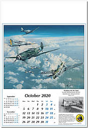 Aircraft Calendar 2020 Reach for the Sky Messerschmtt Bf 109G October