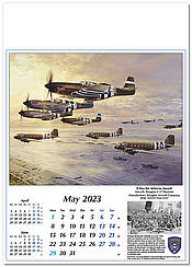 Classic Aircraft Calendar 2023 Douglas C47 and P51 Mustang - May