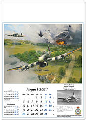 Robert Taylor Flugzeugkalender 2024 Hawker Typhoon - August