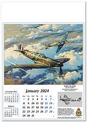 Robert Taylor Flugzeugkalender 2024 RAF Spitfire - Januar