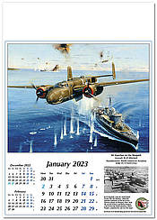Wandkalender 2023 Historische Flugzeuge B25 Mitchell - Januar