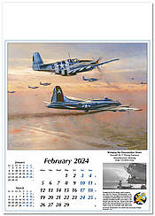 Warbird Kalender 2024 P51 Mustang B17 Flying Fortress - Februar